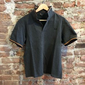Fred Perry Tipped Polo - Grey/Orange - Medium